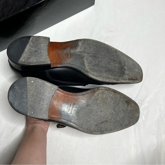 Magnanni LENNON Single Monk Strap Loafers Black Leather Mens Shoes 21447 - Picture 8 of 10